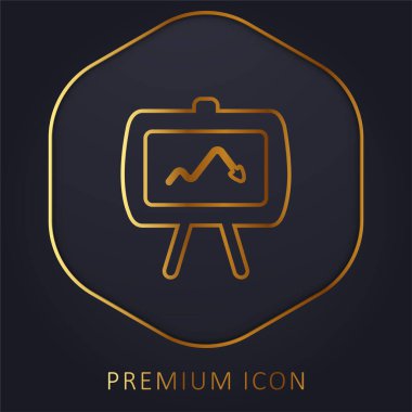 Oklar altın çizgi premium logo veya simge