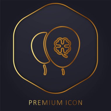 Balon altın çizgisi prim logosu veya simgesi