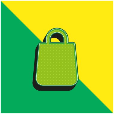 Yeşil ve sarı modern 3d vektör simgesi logosu