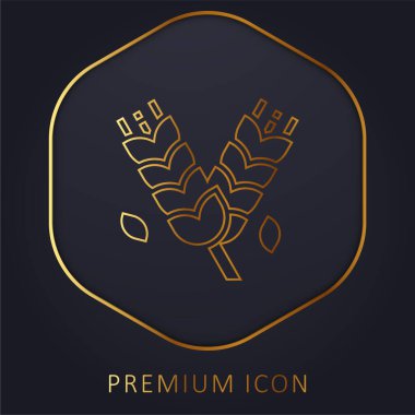 Arpa altın çizgisi prim logosu veya simgesi