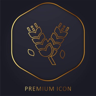 Barley golden line premium logo or icon clipart