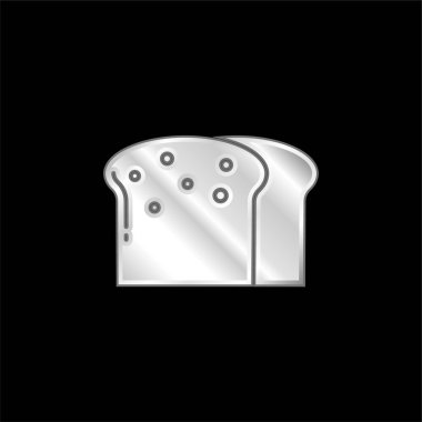 Ekmek gümüş kaplama metalik simge