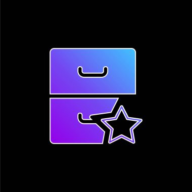 Mavi gradyan vektör simgesini arşivle