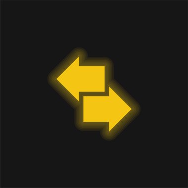 Arka sarı parlak neon simgesi