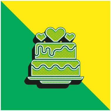 Baker Green ve sarı modern 3D vektör simgesi logosu