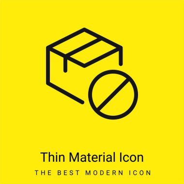 Yasaklanmış en az sarı madde simgesi