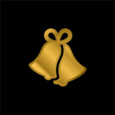 Altın kaplama metalik simge veya logo vektörü