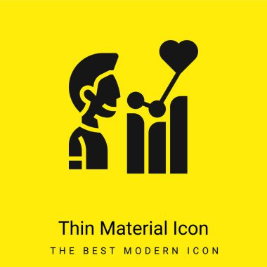 Affective minimal bright yellow material icon clipart