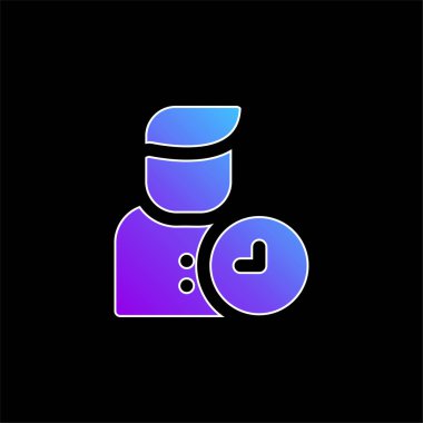 Atanan mavi gradyan vektör simgesi