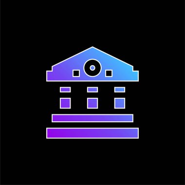 Bankanın mavi gradyan vektör simgesi