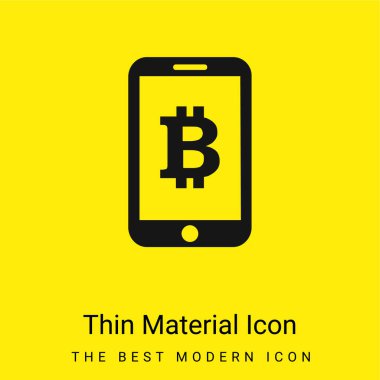 Cep Telefonu Ekranında Bitcoin Sembolü En az sarı malzeme simgesi