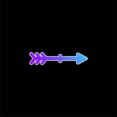 Ok mavi eğimli vektör simgesi