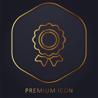 Altın çizgi prim logosu veya simgesi