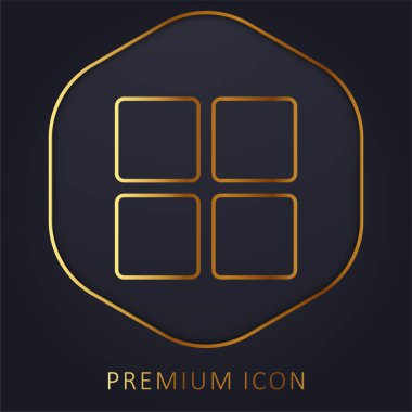 Altın çizgi premium logosunu veya simgesini engeller