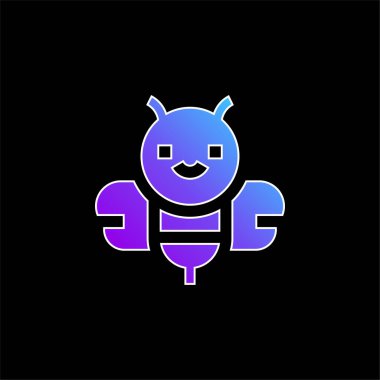 Arı mavi gradyan vektör simgesi