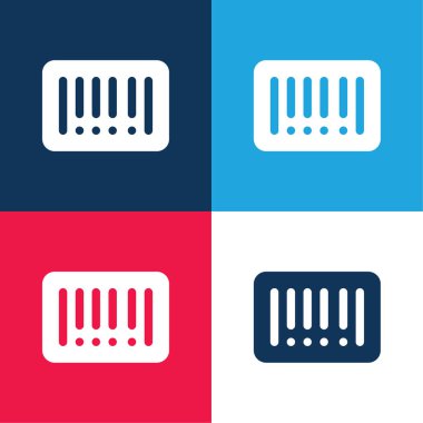 Çubuklar Mavi ve Kırmızı Kod Dört Renk En düşük simge kümesi