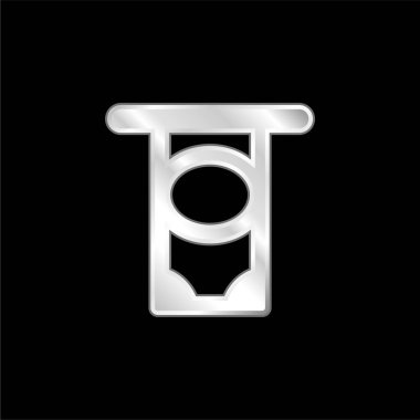 ATM gümüş kaplama metalik simge