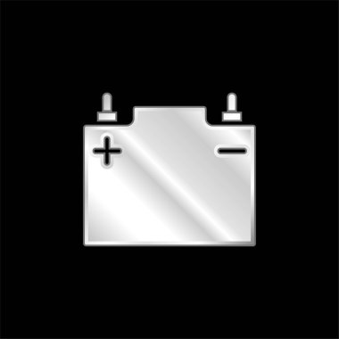 Pil gümüş kaplama metalik simge