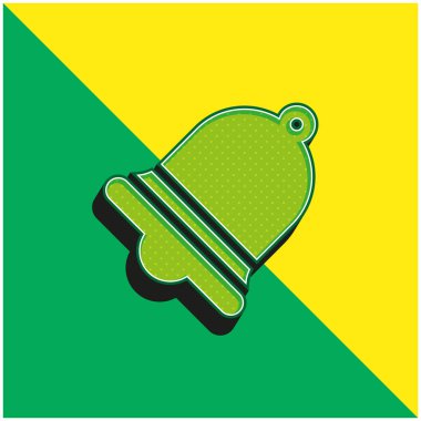 Bell Green ve sarı modern 3D vektör simgesi logosu