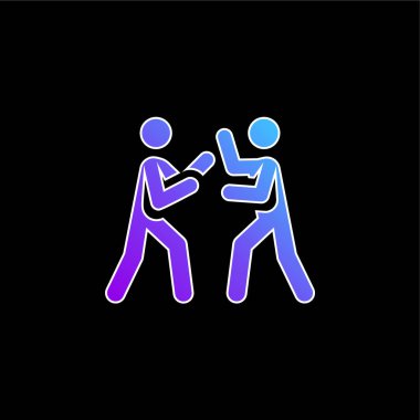 Boks mavi gradyan vektör simgesi