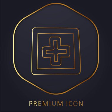 El Kaplama Düğmesi Özeti Altın Çizgi prim logosu ya da simgesi Ekle