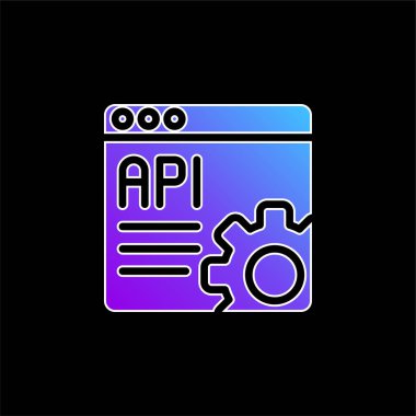 Api mavi gradyan vektör simgesi