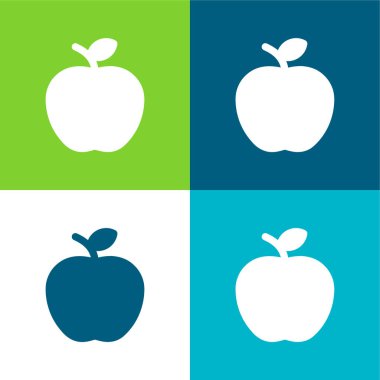 Apple Düz 4 renk en küçük simge kümesi