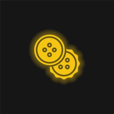 Şişe sarısı parlak neon simgesi