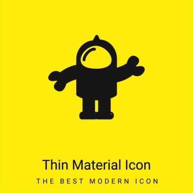Astronaut Suit minimal bright yellow material icon clipart