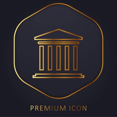 Banka altın hat premium logosu veya simgesi