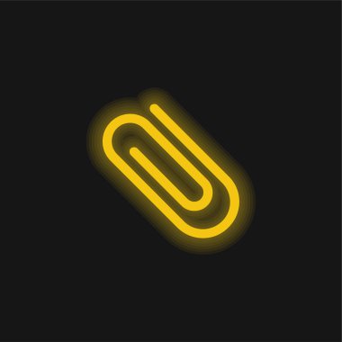 Ataç Ekle Çapraz Sembol sarı parlak neon simgesi