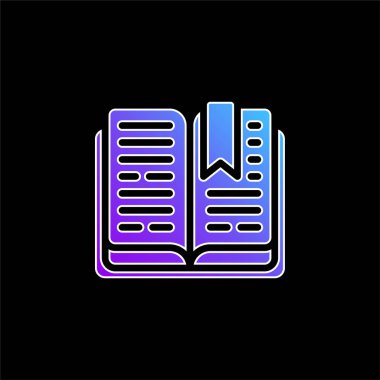 Kitap mavi gradyan vektör simgesi