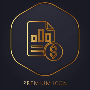 Analitik altın çizgi prim logosu veya simgesi