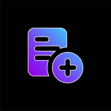 Mavi gradyan vektör simgesi ekle