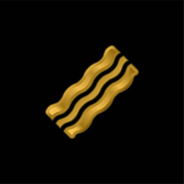 Pastırma altın kaplama metalik simge veya logo vektörü