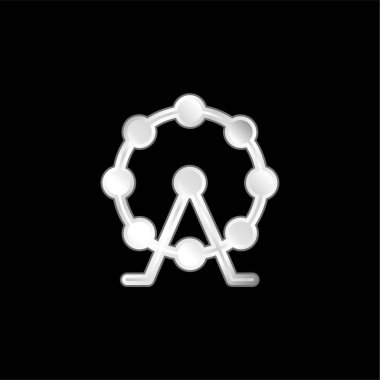 Büyük dönme dolap gümüş kaplama metalik ikon