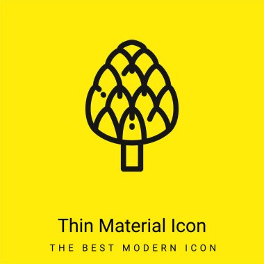 Artichoke minimal bright yellow material icon clipart