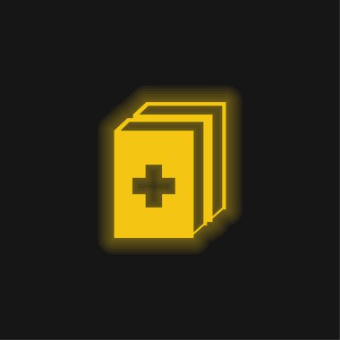 2 Medicine Kit sarı parlak neon simgesi