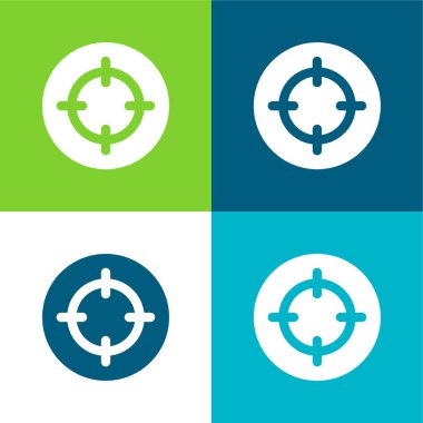 Düz dört renk simge kümesini hedefle