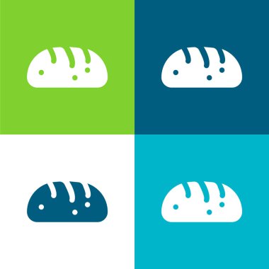 Ekmek Düz 4 renk en küçük simge kümesi