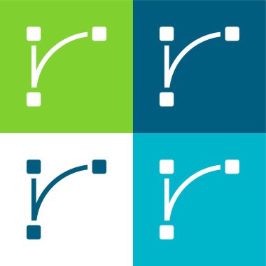 Ark Düz 4 renk en küçük simge kümesi