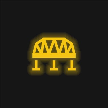 Köprü sarısı parlak neon simgesi