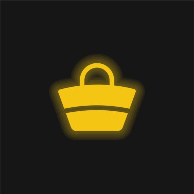 Sarı parlak neon simge