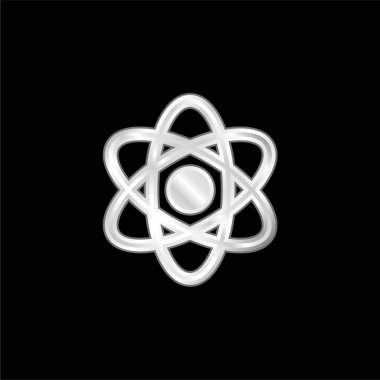 Atom gümüş kaplama metalik simge
