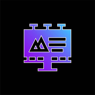 Billboard mavi gradyan vektör simgesi