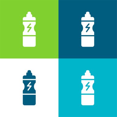 Şişe Düz 4 renk en küçük simge kümesi