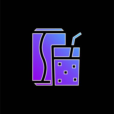 Beverage blue gradient vector icon clipart