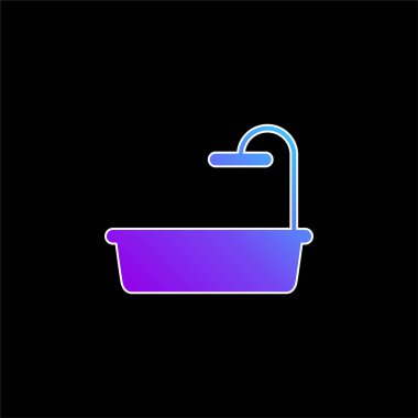 Küvet mavisi gradyan vektör simgesi