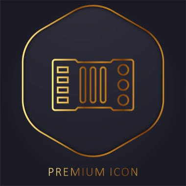 Accordion golden line premium logo or icon clipart