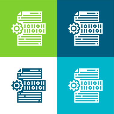 İkili Kod Düz Renk en az simge kümesi